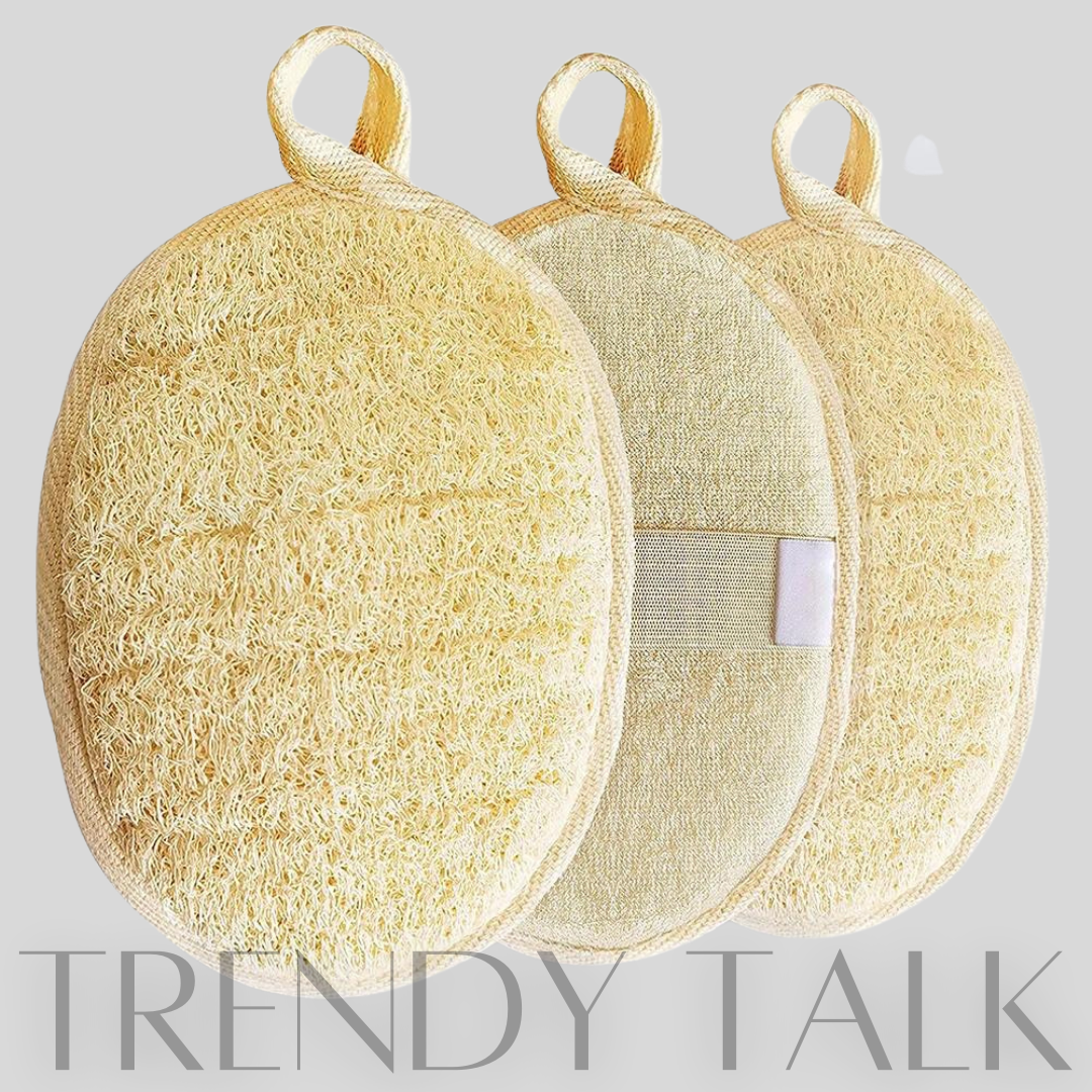 Trendy's 3Pc Natural Loofah Body Scrubber