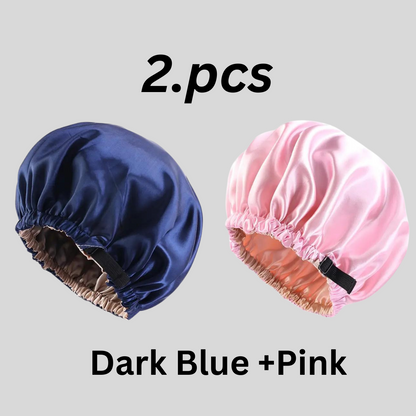 2Pcs Large Silk Cap Double Sided Satin Bonnet