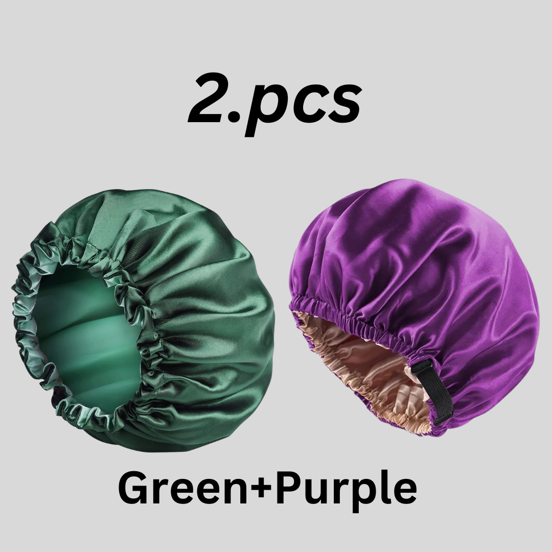 2Pcs Large Silk Cap Double Sided Satin Bonnet