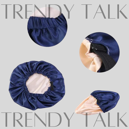 2Pcs Large Silk Cap Double Sided Satin Bonnet